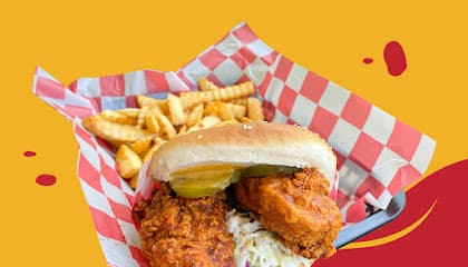 Pepperfire Hot Chicken Nashville hot chicken restaurant exterior and signature spicy fried chicken