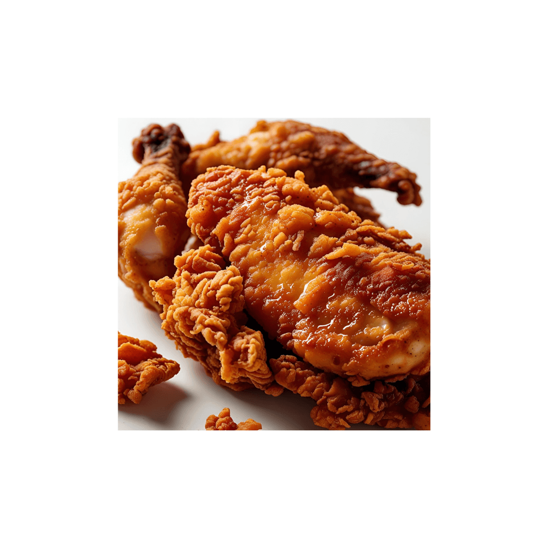 Nashville hot chicken with spicy cayenne coating showing different heat levels from mild to inferno